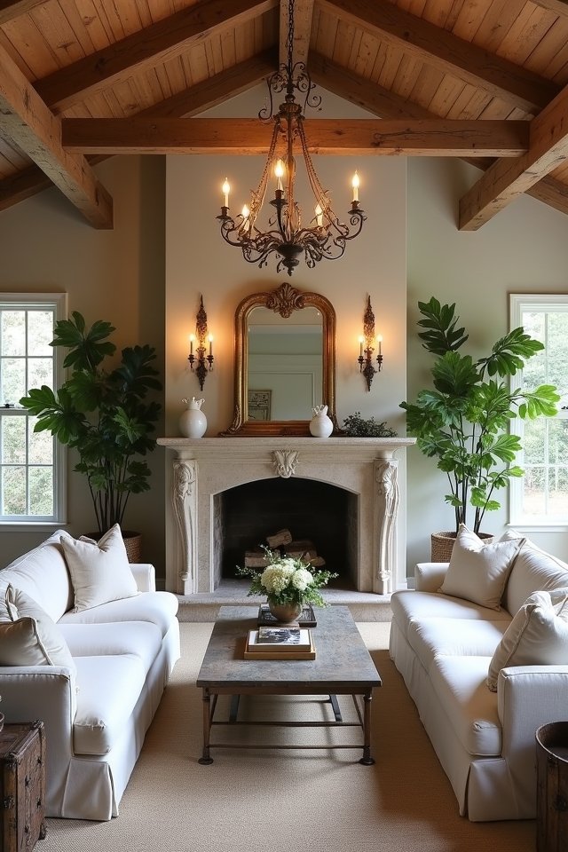 rustic charm with warm lighting