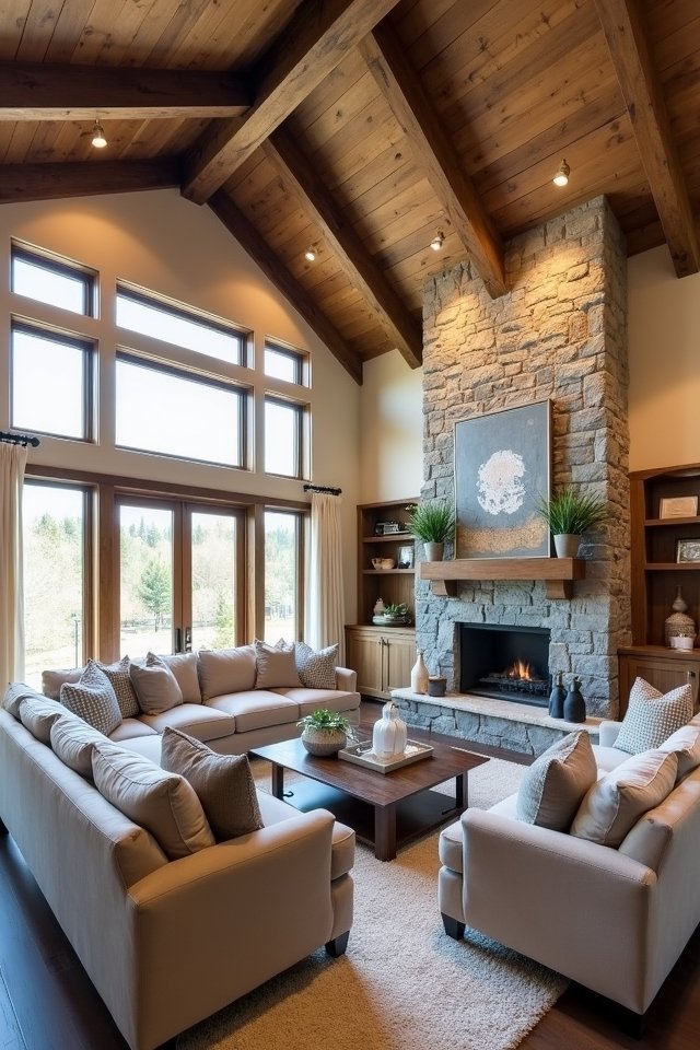 rustic charm with wood beams