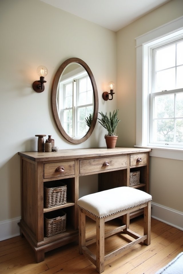 rustic chic vanity design