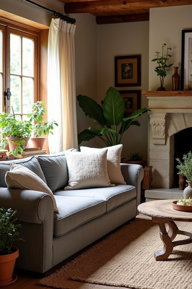 rustic cozy living room