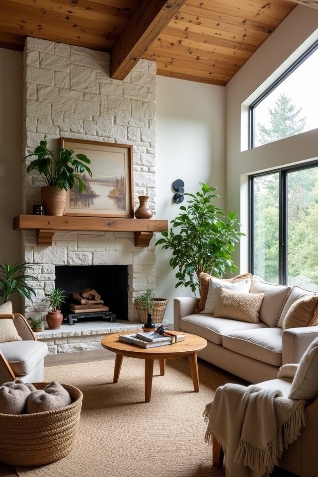 rustic cozy living room