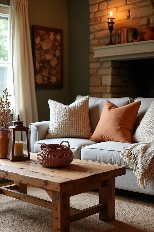 rustic decor in earthy hues
