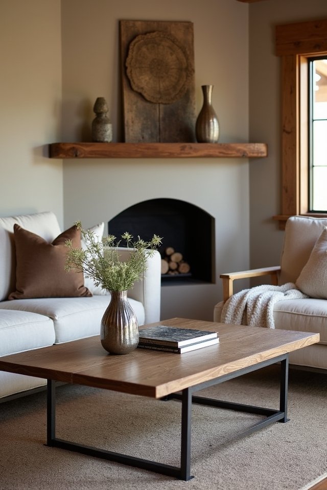 rustic decor with metal accents