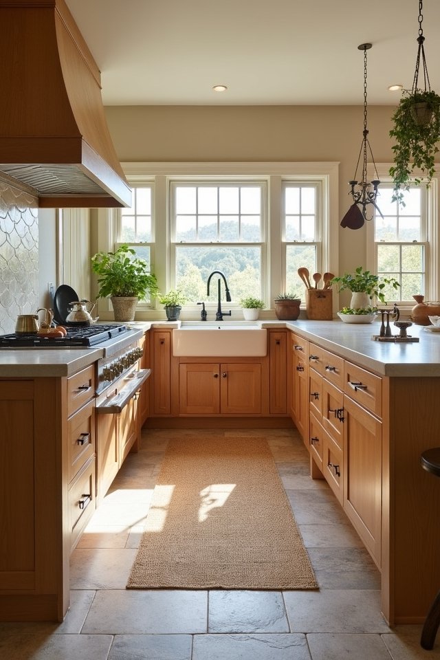 rustic earthy tile floors