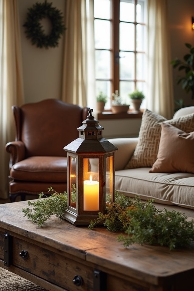 rustic farmhouse lantern charm