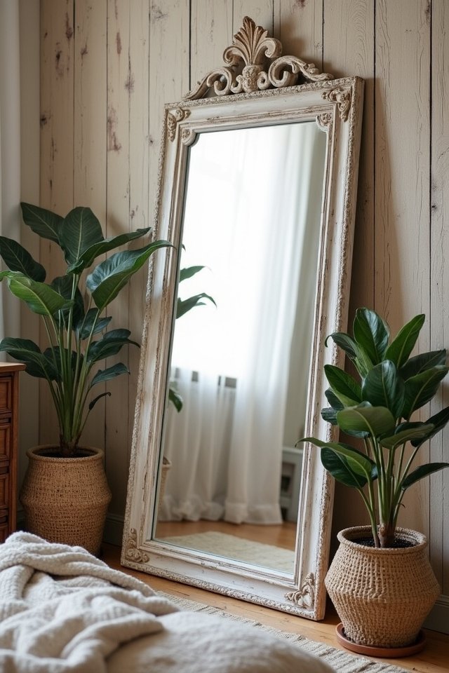rustic farmhouse style mirror