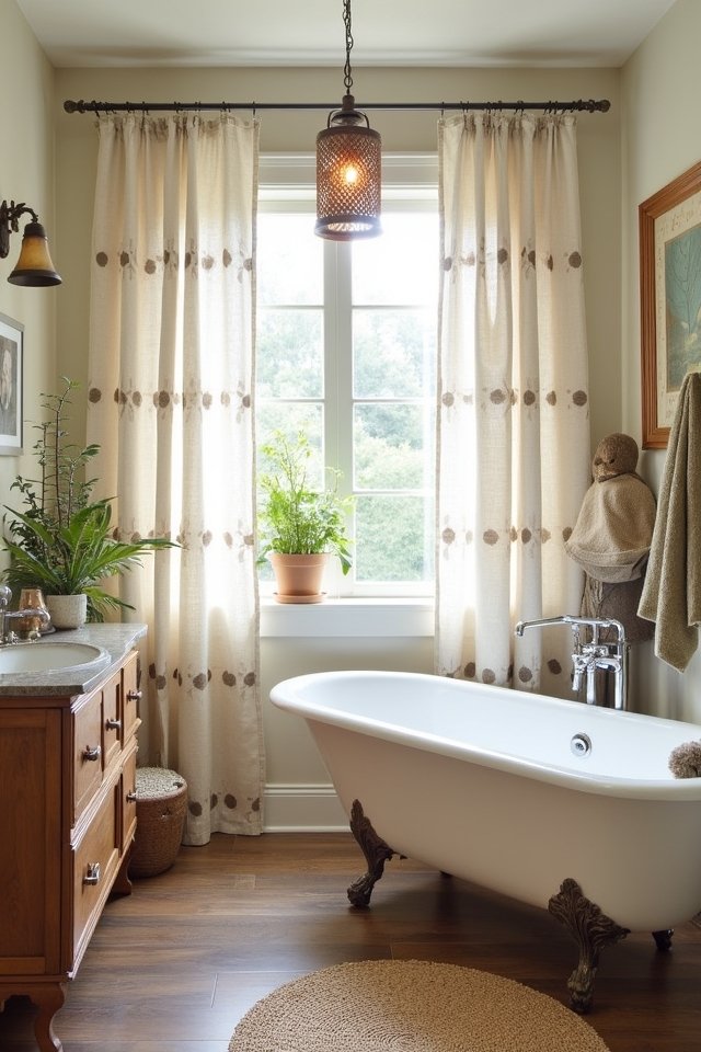 rustic geometric bathroom designs