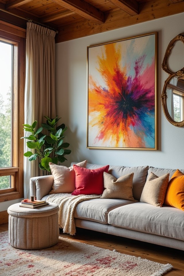rustic gold and colorful art