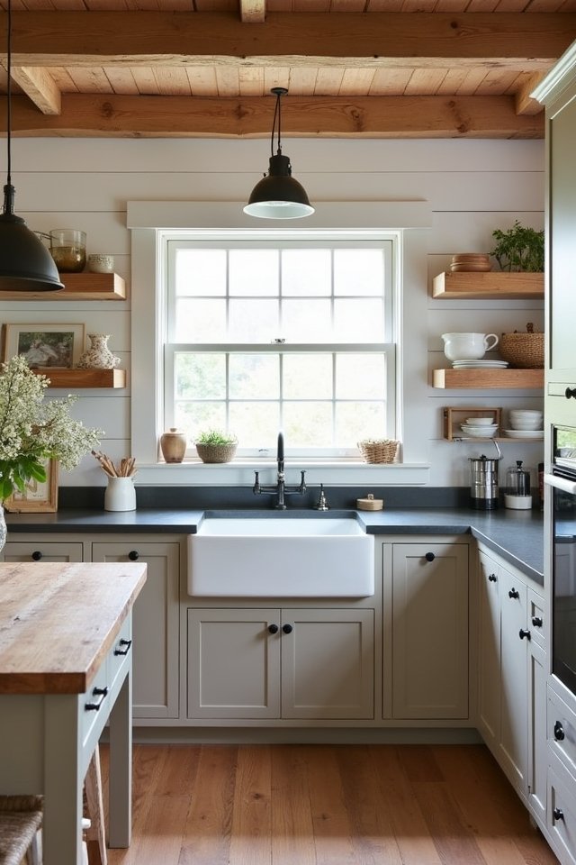 rustic greige kitchen charm