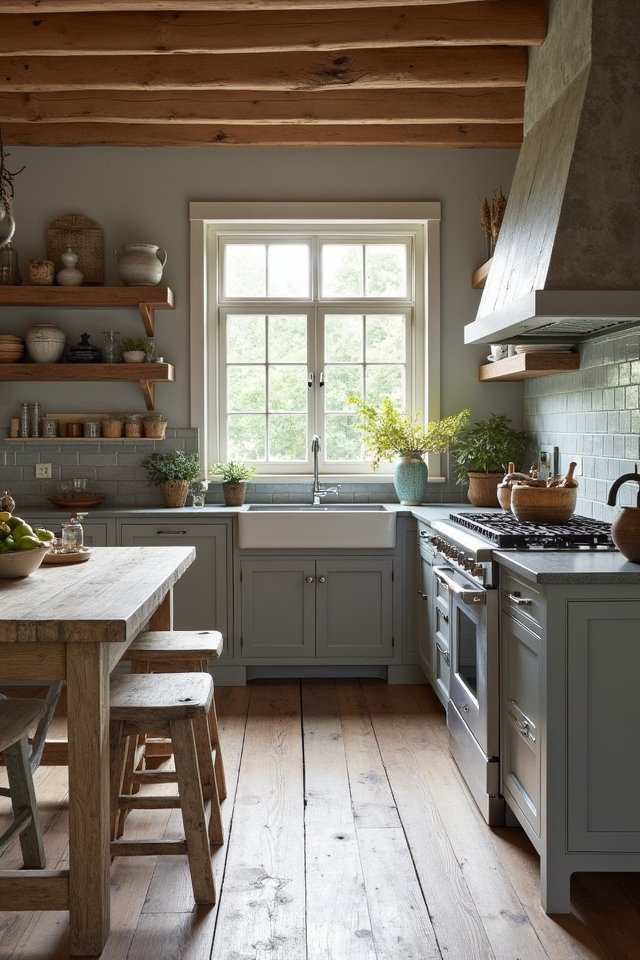 rustic grey kitchen elegance