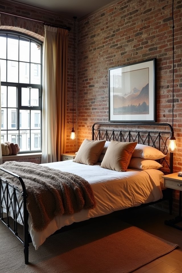 rustic industrial bedroom accents