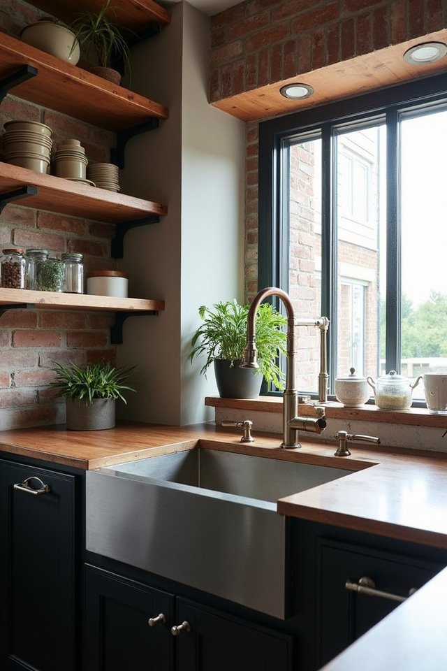 rustic industrial farmhouse sink