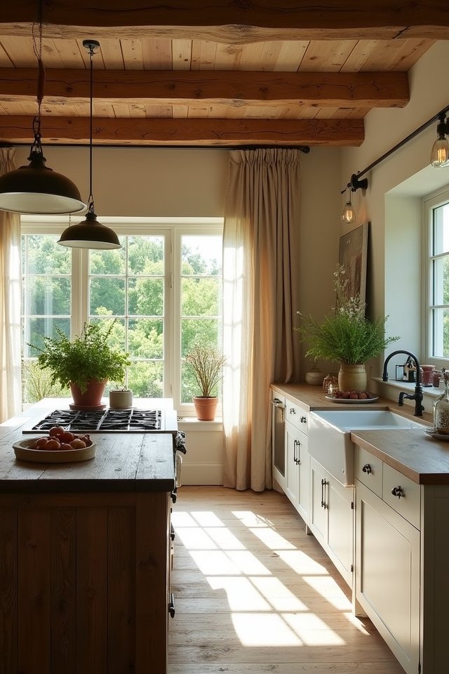 rustic kitchen filled with warmth