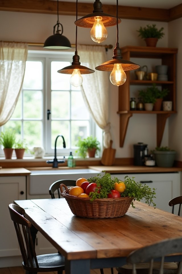 rustic kitchen lighting ideas
