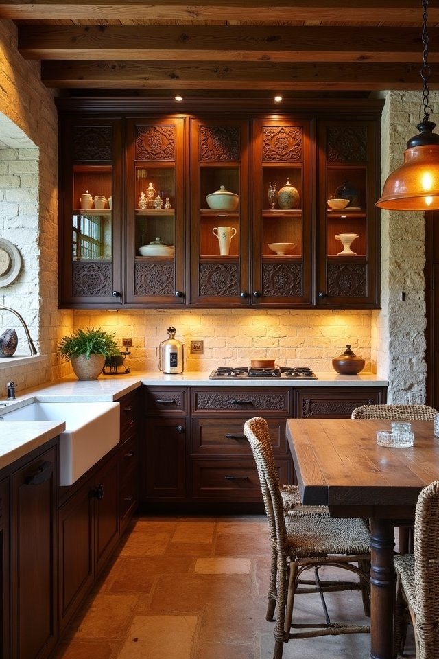 rustic kitchen with warmth