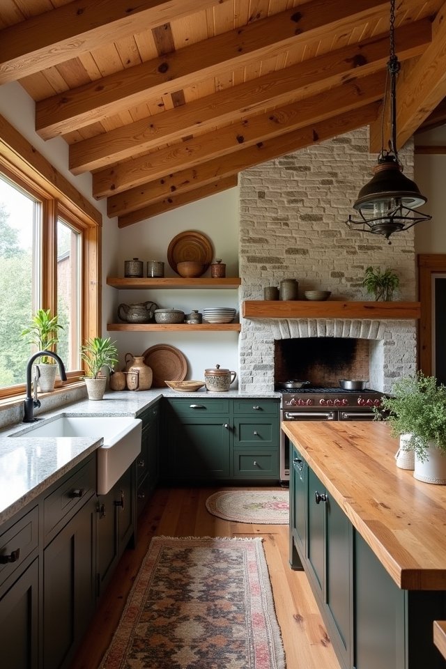 rustic lighting creates ambiance