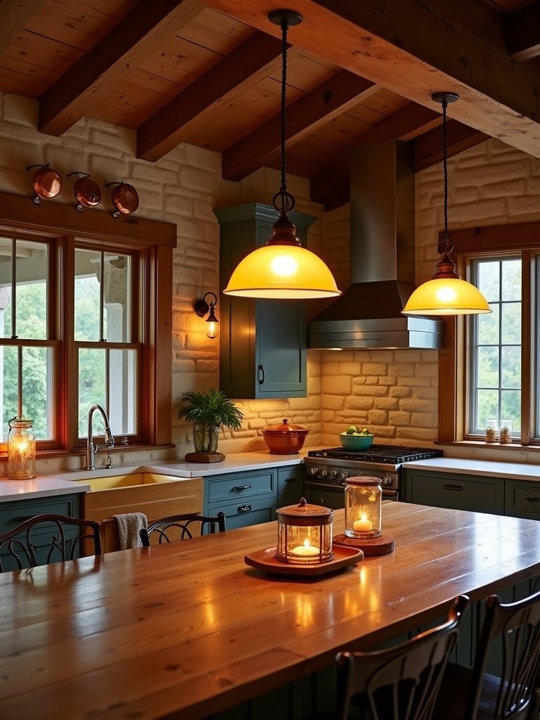 rustic lighting for kitchens