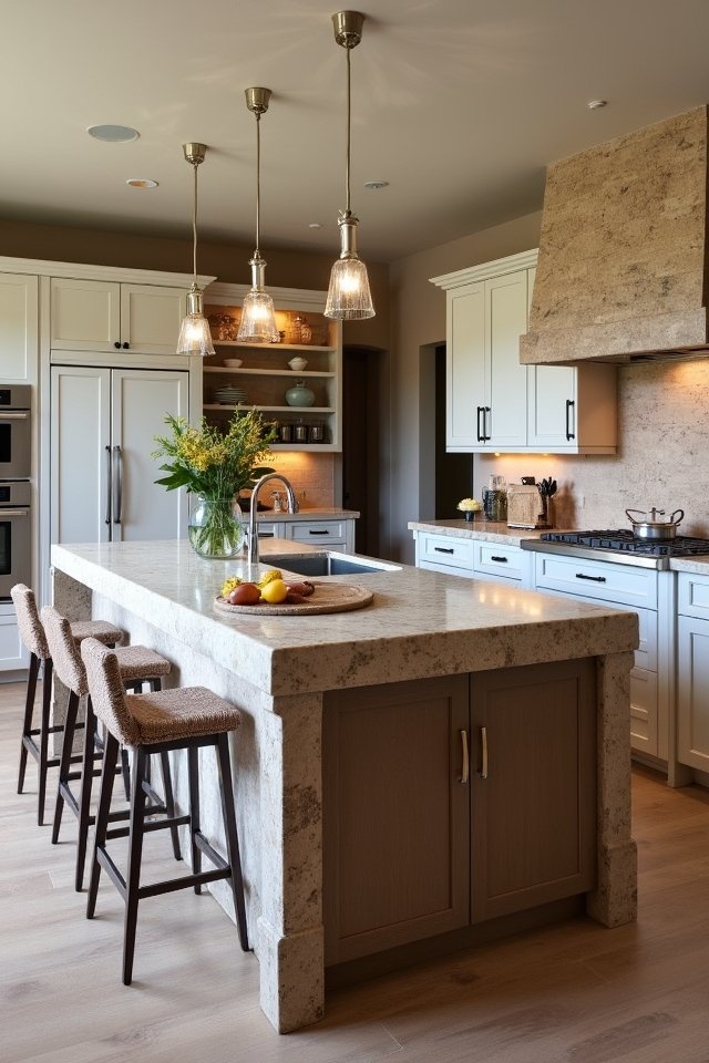 rustic luxury kitchen oasis