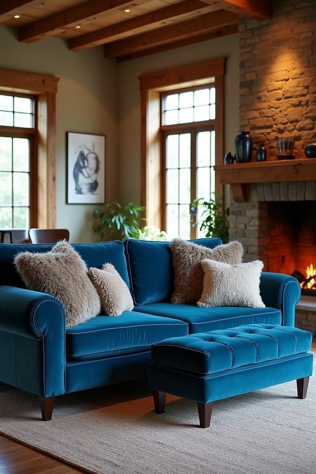 rustic luxury living space