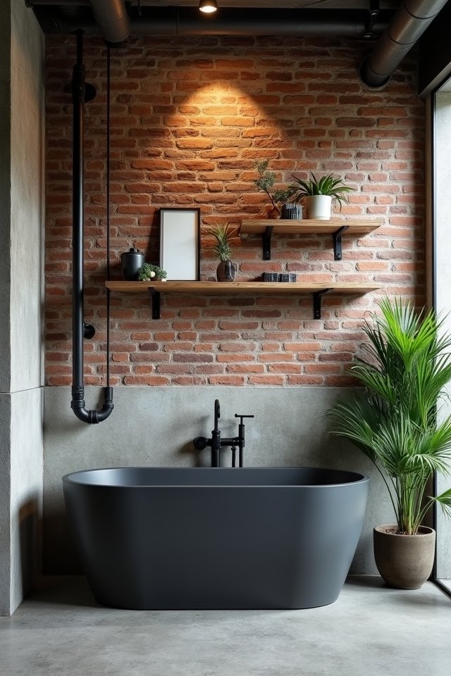 rustic modern bathroom elegance