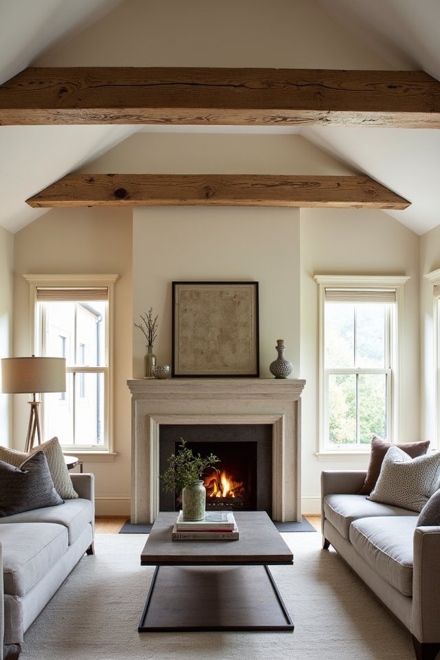 rustic modern ceiling beams