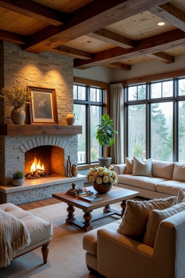 rustic modern living room