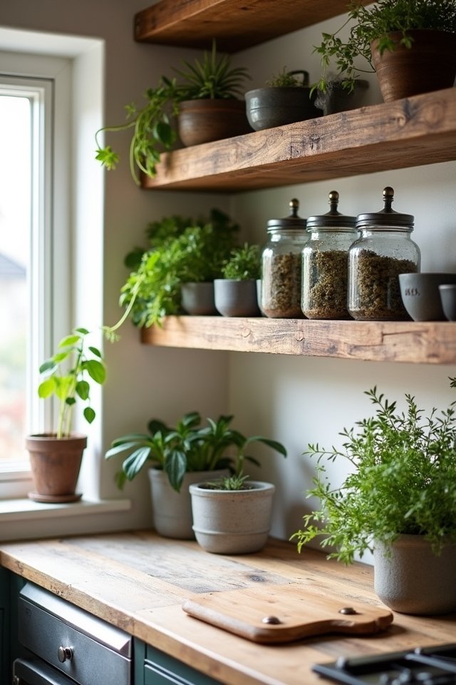 rustic open shelving ideas