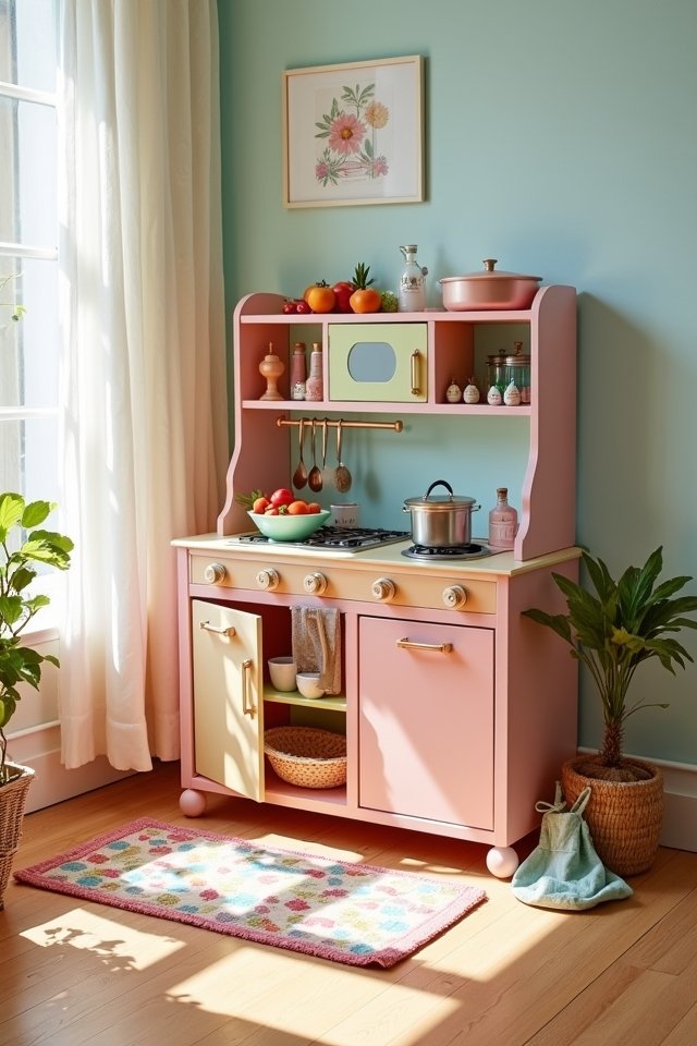rustic painted crate cooking