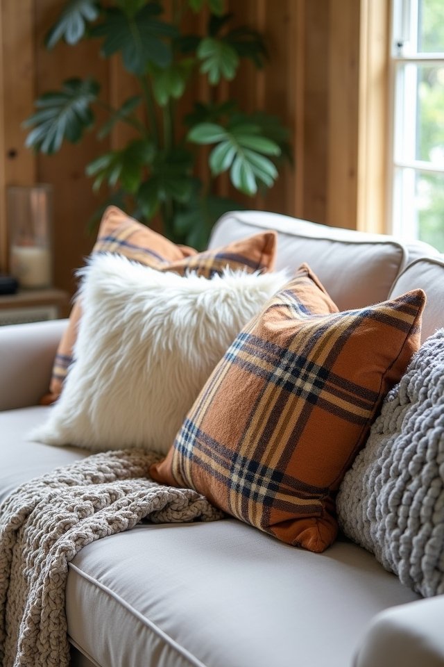 rustic plaids cozy knits