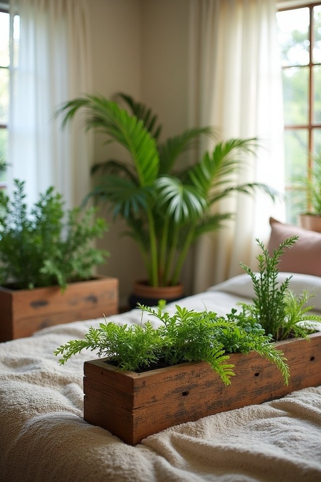 rustic planters enhance aesthetics