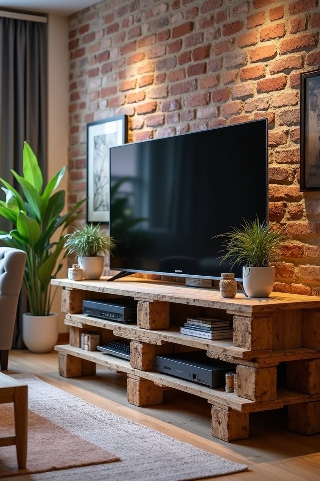 rustic reclaimed wood stands