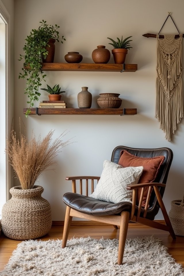 rustic shelves with character