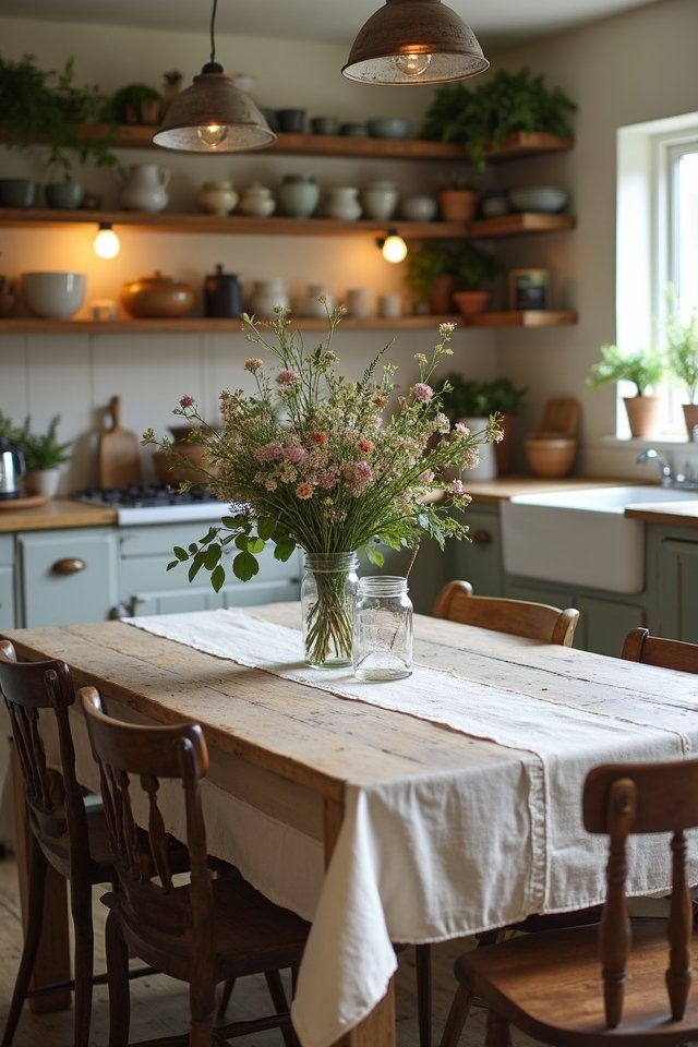 rustic table warm gatherings