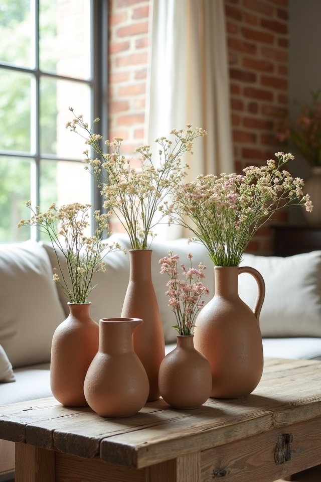 rustic vases for ambiance