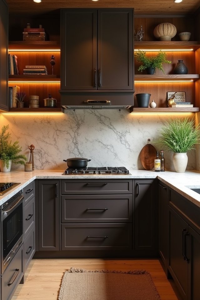 rustic warmth meets espresso elegance