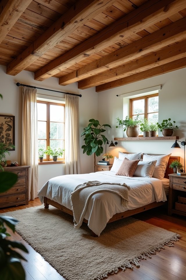 rustic wood accents welcome home
