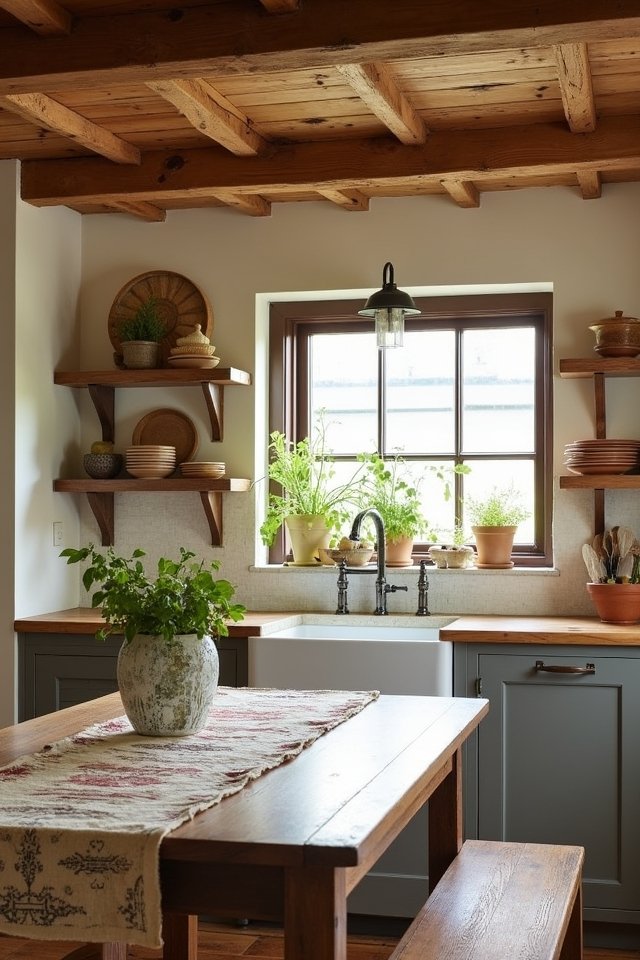 rustic wood creates warmth