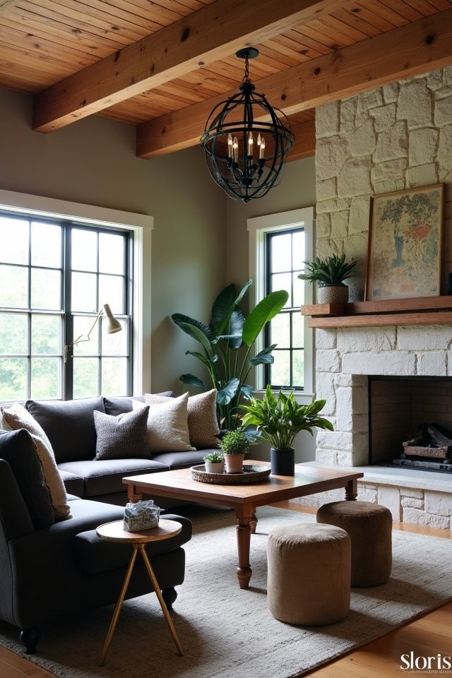 rustic wood meets industrial elegance