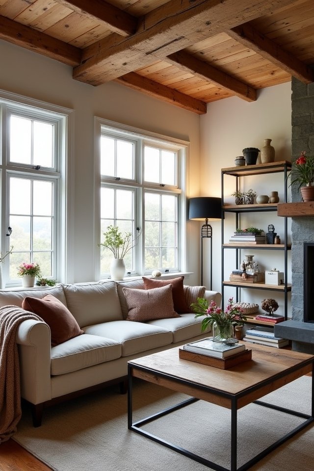 rustic wood modern metal