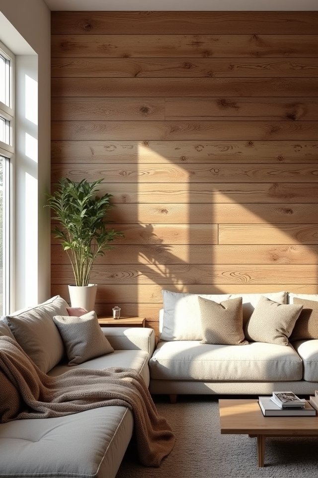 rustic wood panel warmth