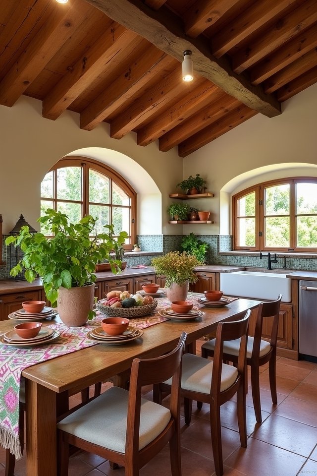 rustic wooden beams elegance