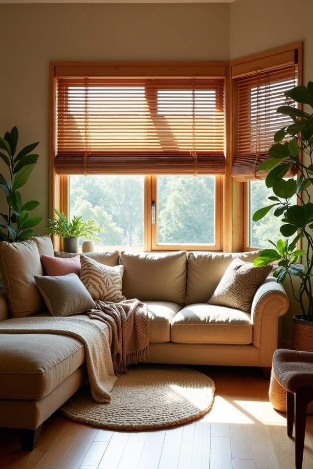 rustic wooden blinds charm