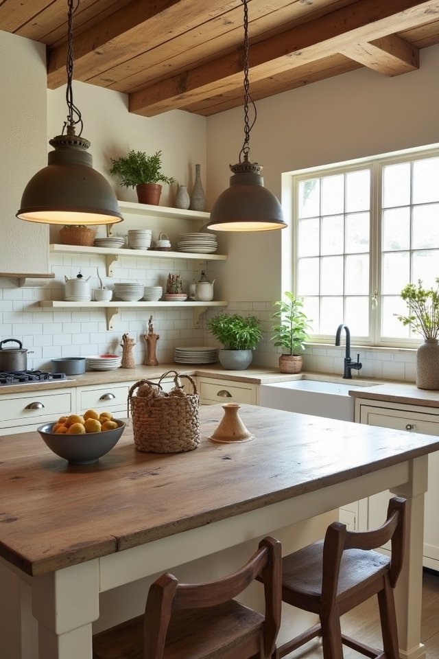 rustic wooden kitchen accents