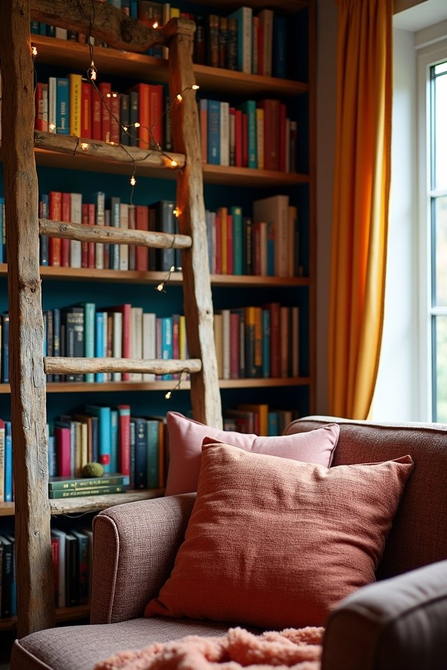 rustic wooden ladder design