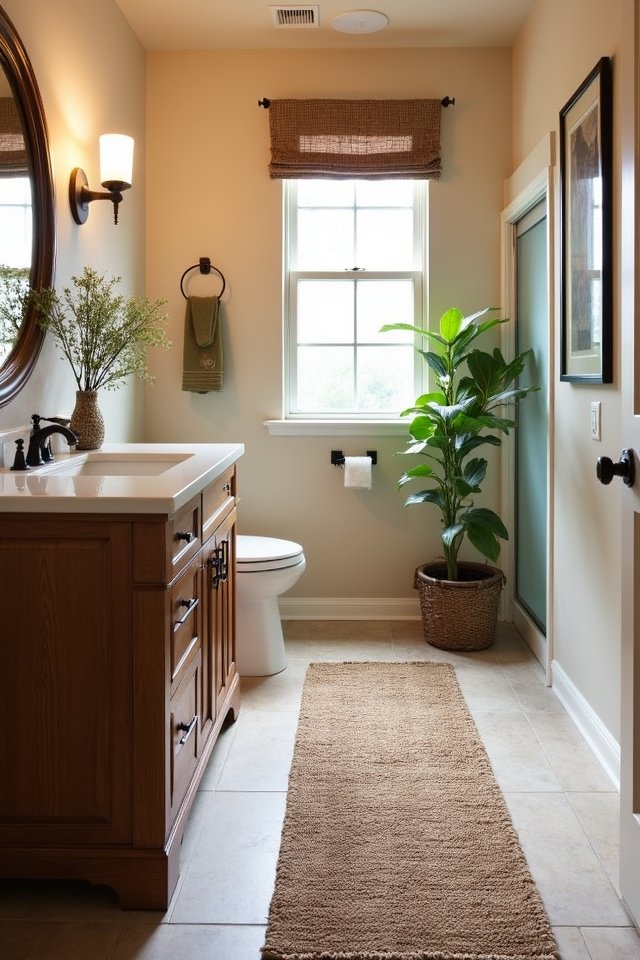 rustic woven bathroom textures