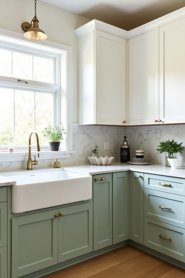 sage green and white elegance