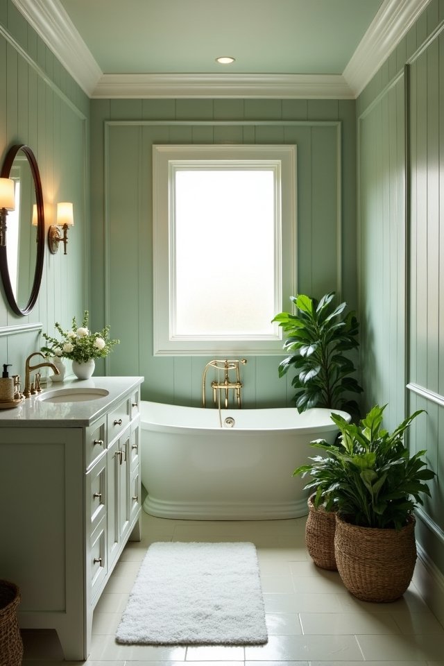sage green bathroom serenity