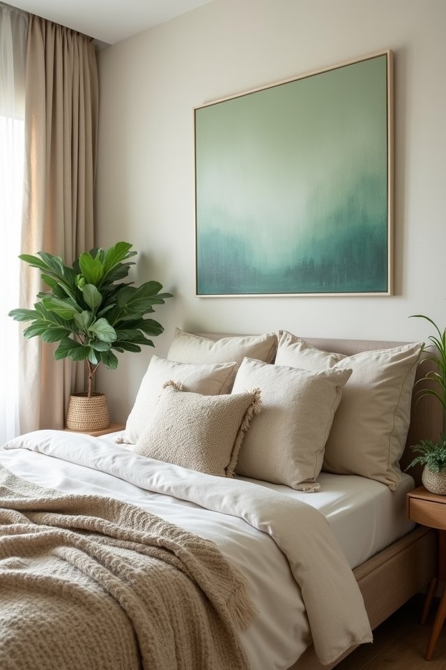 sage green canvas art