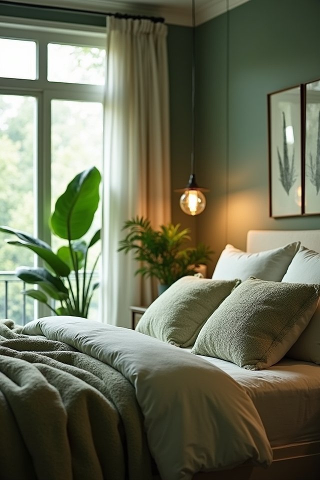 sage green cozy lighting fixtures