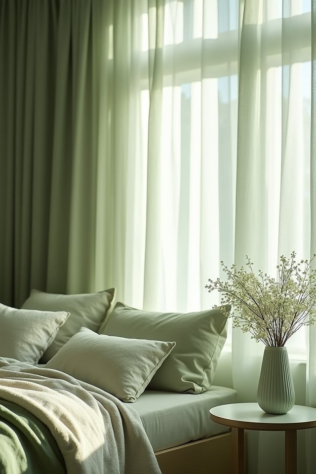 sage green curtains transform spaces